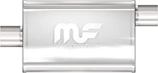 MagnaFlow 4in x 9in Oval Center / Offset Straight-through Performance كاتم صوت عادم بلمسة نهائية من الساتان 11366