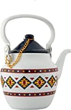 Al Saif Zayna Design Arabian Roshan Tea Pot, 3 Liter Capacity, White/Black