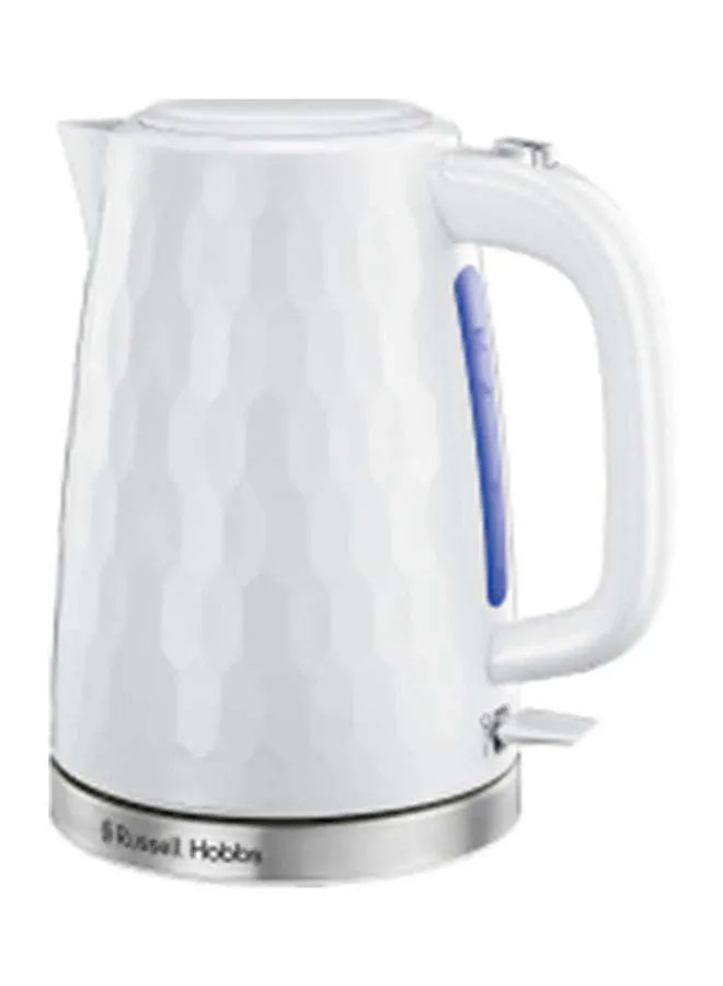 Russell Hobbs Honeycomb Cordless Plastic Kettle 1.7 L 3000 W 26050 White