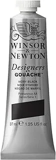 Winsor & Newton Designer's Gouache, 37 ml (1.25oz) tube, Ivory Black