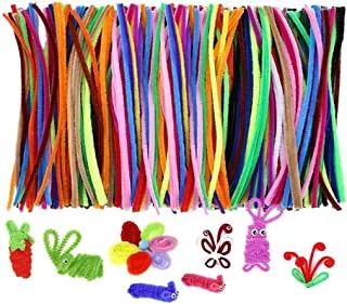 200 قطعة من مواد مونتيسوري من Mumoo Bear للأطفال ألعاب تعليمية للأطفال مصنوعة من الشنيل ، منظف الأنابيب الملونة ، ألعاب حرفية