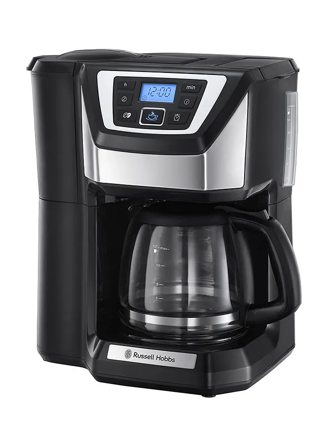 Russell Hobbs Chester Grind And Brew Coffee Machine 1.5L 1025W 1025 W 22000-56 Black/Silver/Clear