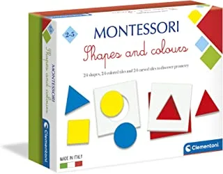 Clementoni Montessori- Educational shapes and colors Set- For Age 2 Years+ Years Old