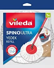 Vileda Spino Ultra Microfiber Refill for Floor Cleaning - removes over 99% of bacteria - machine washable.