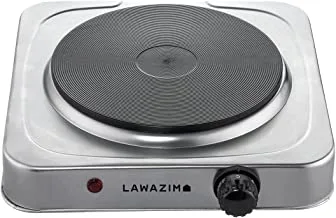 Lawazim Electric Hot Plate Single Plate 1500W | cast iron heating element 185 mm diameter | Adjustable Temperature Control,Stainless Steel Easy to Clean, Your Kitchen Assistant