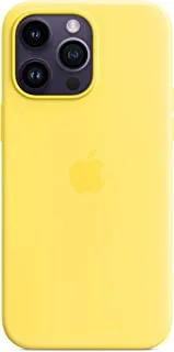 جراب سيليكون لهاتف Apple iPhone 14 Pro Max مع MagSafe - أصفر كناري