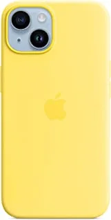 جراب سيليكون لهاتف Apple iPhone 14 مع MagSafe - أصفر كناري