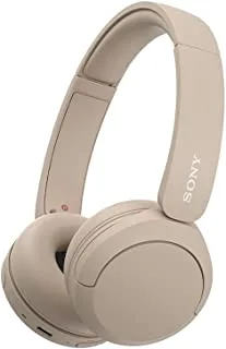 Sony WH-CH520 Wireless Bluetooth On-Ear with Mic for Phone Call, Cream