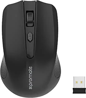 Promate 2.4G Wireless Mouse, Portable Optical Wireless Mouse with USB Nan Receiver 10m Working Distance, Auto Sleep Function and 3 Adjustable DPI Level for Mac OS, Windows, Android, Clix-8