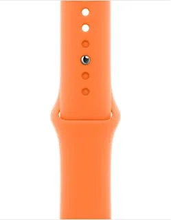 سوار ساعة آبل - حزام رياضي - (41 ملم) - برتقالي لامع - مقاس واحد