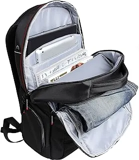 حقيبة ظهر للكمبيوتر المحمول من بروميت ، مقاس 15.6 بوصة بجيوب آمنة وحزام قابل للتعديل ، Rebel-BP