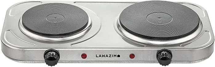 Lawazim Electric Hot Plate Double Plate 1500W | cast iron heating element 185 mm diameter