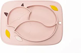InnoGIO GIO Fox Toddler Plate for Baby, Dishwasher Safe, Pink