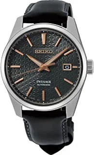 Seiko Men's Presage Grey Dial Automatic Analog Watch Spb231J Black