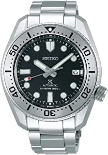 Seiko Men's Prospex Limited Edition Black Dial Automatic Analog Divers Watch Spb185J Silver