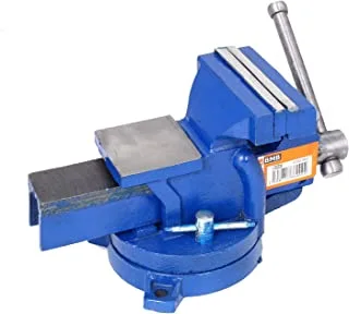 BMB Tools bench vice 5 Inch 5Kg blue |Swivel Locking Base Bench Clamp, Fit for Clamping Fixing Equipment Home or Industrial