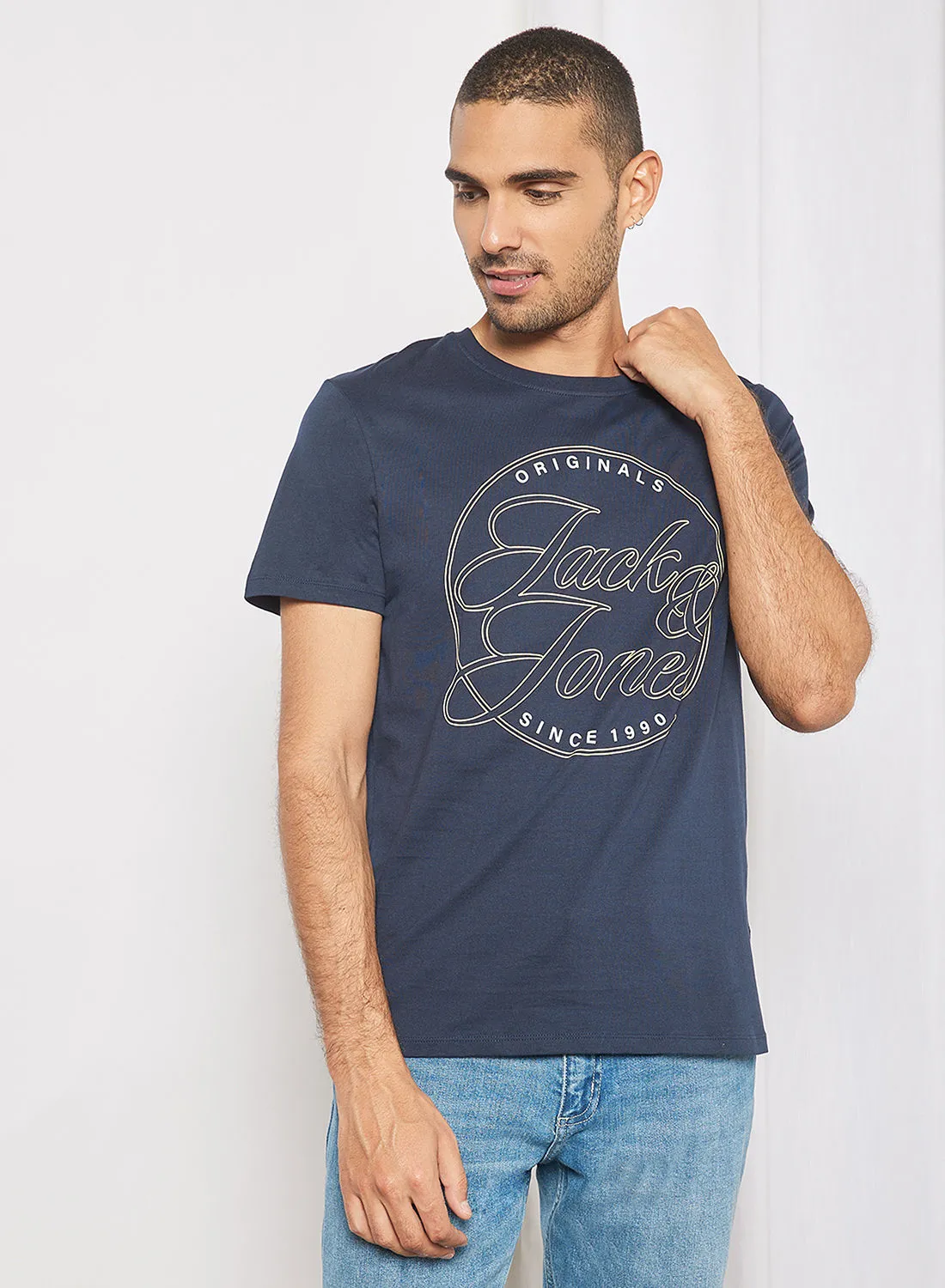 JACK & JONES Wordmark Print Cotton T-Shirt