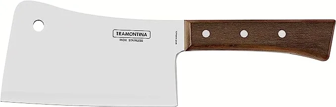 Tramontina 6 Inches Cleaver With Natural Polished Wooden Hanlde Heavy Duty Designed