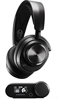 SteelSeries Arctis Nova Pro Wireless, Multi-System Gaming Headset, Premium Hi-Fi Drivers, Active Noise Cancellation, Infinity Power System, PC, PS5, PS4, Switch, Mobile