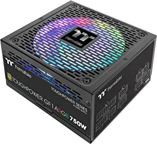 Thermaltake Toughpower GF1 ARGB 750W Gold - Active PFC, 80 PLUS Gold Certified, Ultra Quiet Smart Zero Fan, Low Ripple Noise, 24-pin Power Connector, 12V ATX (4+4 Pin), 6+2pin PCI-E Connector x 2
