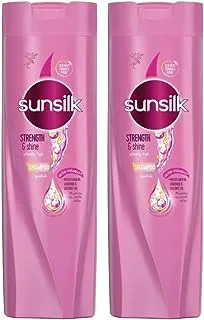 SUNSILK Shampoo, For Weak & Dull Hair, Strength & Shine With Provitamin B5, Argenine & Coconut Oil, 400ml (Pack of 2)