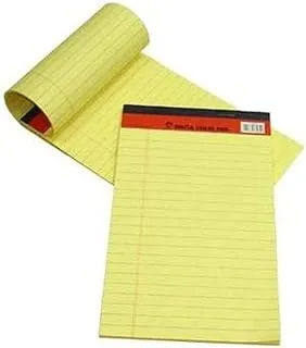 SinArline 40 ورقة دفتر كتابة قانوني 10 قطع ، مقاس 5 سم × 8 سم ، أصفر