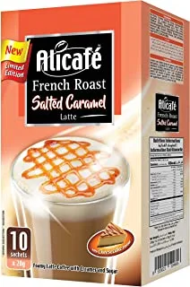 Alicafe French Roast Latte Salted Caramel 10 Sachets, 200g - Pack of 1