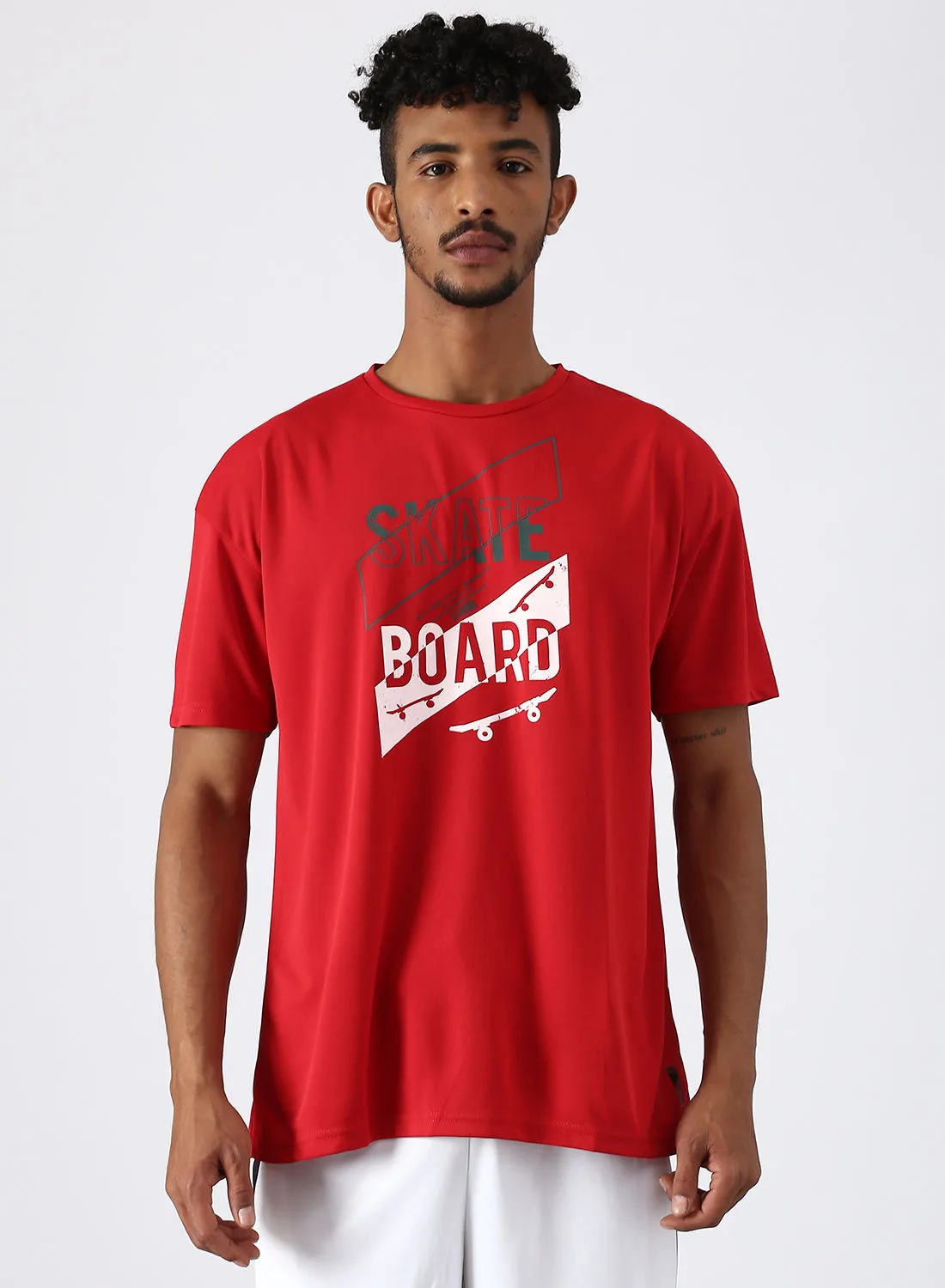 ABOF Active Wear Oversized T-Shirt Red