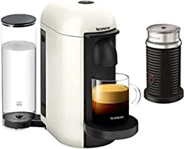 Nespresso Vertuo Plus Coffee Machine, White, With Aerocino 3 Milk Frother