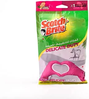 Scotch-Brite Ultra Sensitive Gloves Large Size | Delicated Duty | Reusable gloves | Protect your hands | Waterproof | Tear-Proof | Touch-Sensitive | Comfortable Fit | Gloves Kitchen | 1 pair/pack