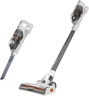 Black+Decker Powerseries+ Cordless Stick Vacuum Cleaner, 18V 1.5Ah Battery, 33 Minutes Runtime, 2 Speed, Beater Bar, White - Bhfea515J-Gb, 2 Years Warranty