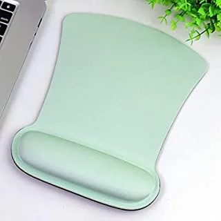 gaming mouse base Ergonomic, mouse pad with wrist rest to support wrist, non-slip base for pc and laptop, DZ-MP005 (Green).