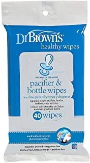 Dr Browns Pacifier & Bottle Wipes, 40-Pack