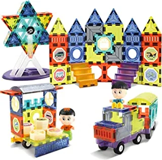 MEBEGIN Magnetic Blocks Toy Sets,Magnets Tiles Building Blocks for Kids Toys,3D Stacking Building Blocks for Toddler Boys ,magnetic blocks for toddlers age 1-3