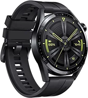 Huawei Watch Gt 3 46 Mm Smartwatch, Durable Battery Life, All-Day Spo2 Monitoring, Personal Ai Running Coach, Accurate Heart Rate Monitoring, 100+ Workout Modes, Black
