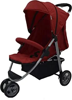 Baby's Club Comfort 3-Wheel Stroller, 4-Step Reclining Backrest Seat - Navy Blue - 0 Months+