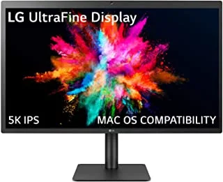 LG Ultrafine - 27Md5Kl, 27 Inch (68.58 Cm) 5K 5120 X 2880 Pixels IPS LCD Monitor - with Mac Os Compatibility - Thunderbolt 3 Port with 94W Power Delivery, Black