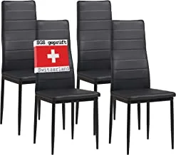 4 x Dining Chairs MILANO black