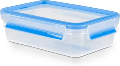 Tefal K3021812 – Airtight Container – Rectangular, 0.8 L, Blue, Transparent