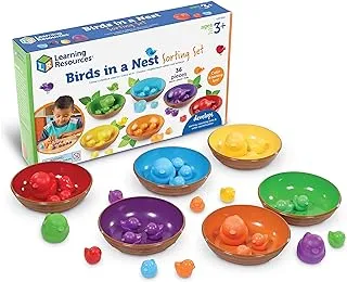 Learning Resources Birds in a Nest Sorting Set, 36 Pieces, Fine Motor Toy