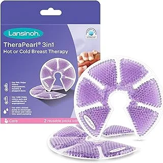 Lansinoh TheraPearl 3 in 1 Hot or Cold Breast Therapy, Pack of 2