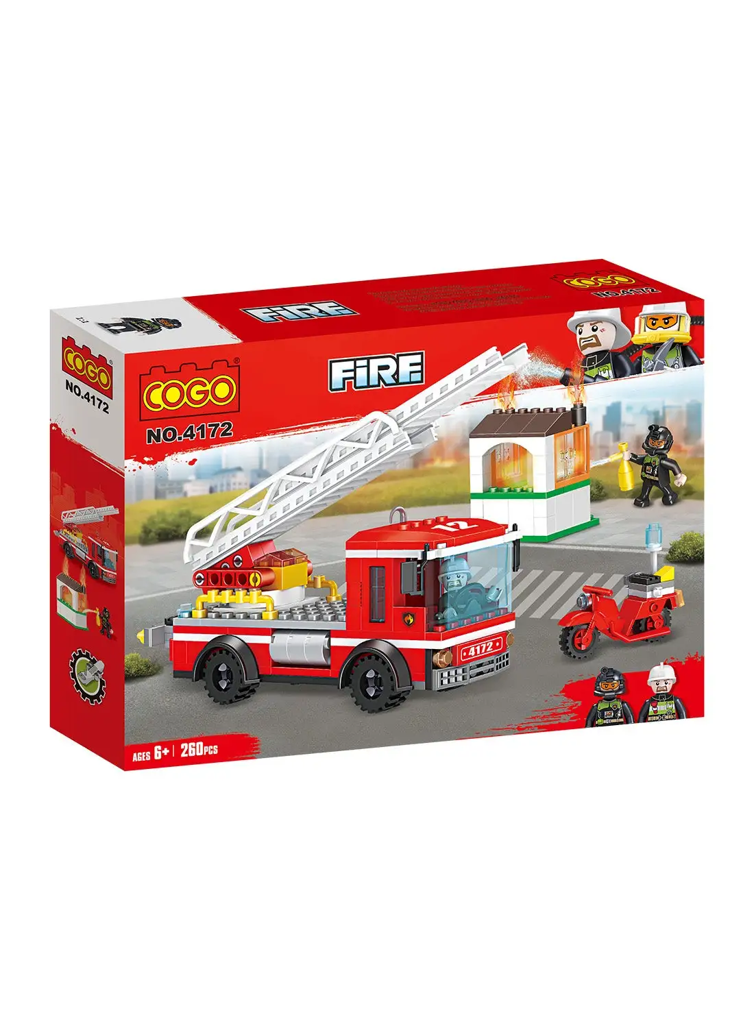 COGO 4172 260-Piece Firefighter Series Blocks Set 6+ Years