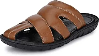 Burwood Men BWD 148 Leather Flip Flops Thong Sandals