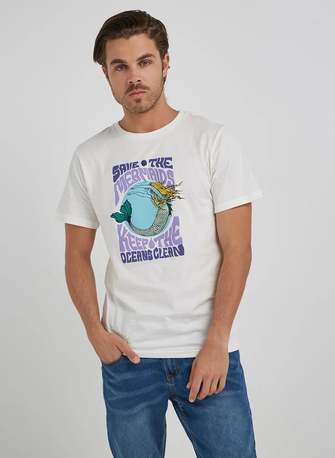 DEDICATED Stockholm Mermaids T-shirt White