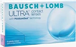 عدسات Bausch + Lomb Ultra اللاصقة - الاستخدام الشهري - بتقنية MoistureSeal ، الديوبتر (+2.25) - 6 عبوات
