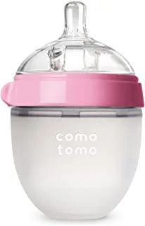 Comotomo Soft Hygienic Silicone Natural Feel Baby Bottle - Pink