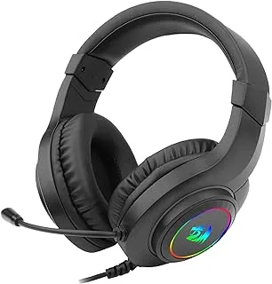 Redragon H260 RGB Gaming Headset with Microphone, Wired, Compatible with Xbox One, Nintendo Switch, PS4, PS5, PCs, Laptops and Nintendo Switch