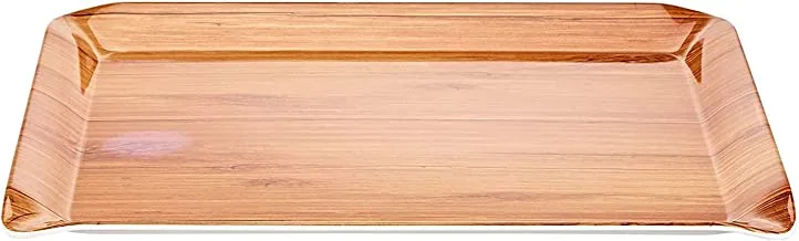 Servewell Teak Wood Stylo Large Tray - Brown