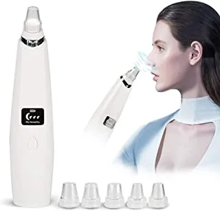 Blackhead remover vacuum- sworway pore vacuum face vacuum pore cleanser, 3 adjustable blackhead suction power, pores remover tool usb rechargeable with led display for all skin treatment