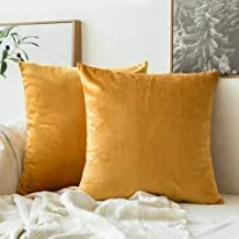 In House Gold Velvet Decorative Solid Filled Cushion, 40 * 40 centimeter